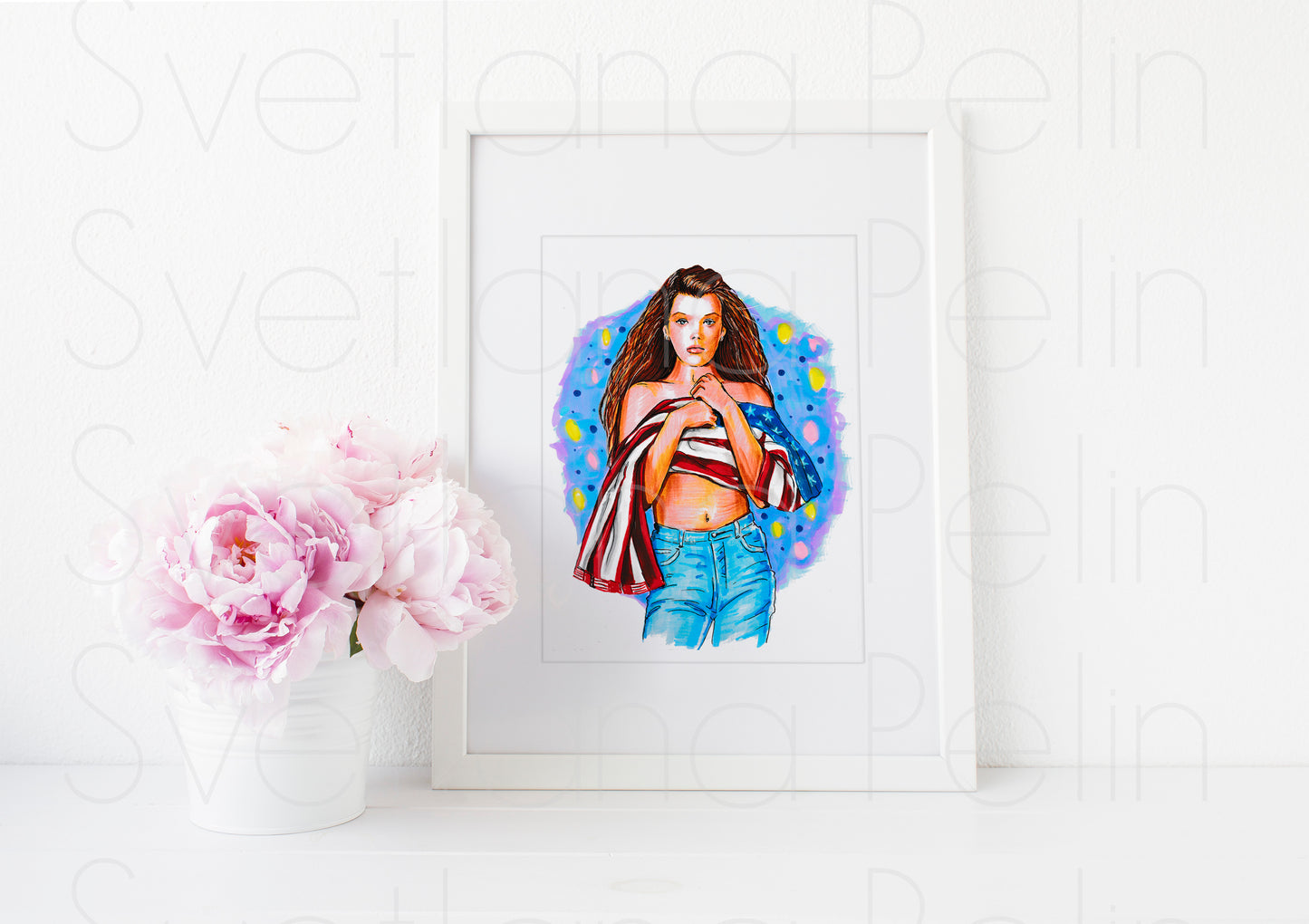 Milla Jovovich, ART PRINT Signed by Artist