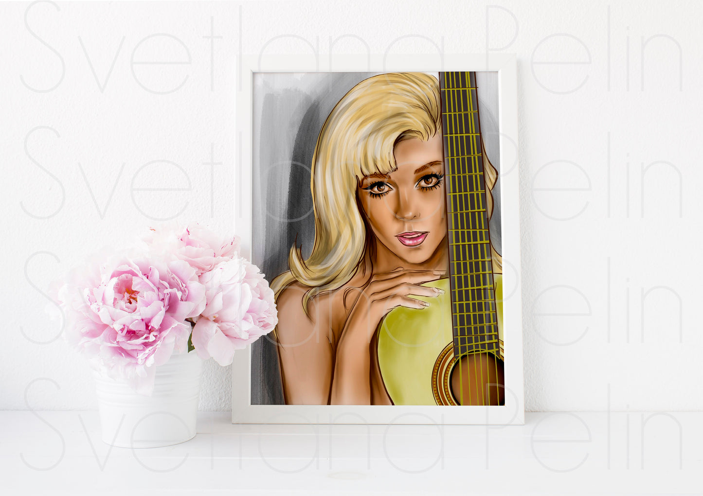 Nancy Sinatra, Angélique, ART PRINT Signed by Artist