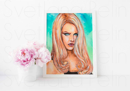 Nicole Kidman, ART PRINT Signed by Artist