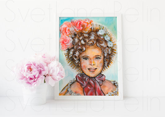 Shirley Temple, ART PRINT Signed by Artist