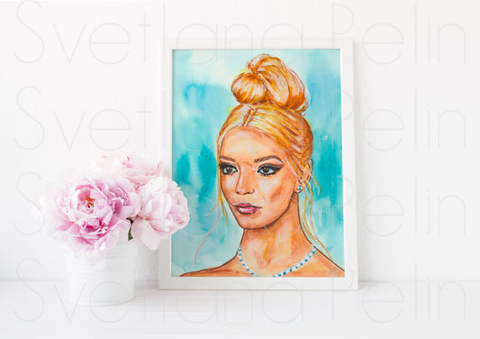 Anya Taylor-Joy, ART PRINT Signed by Artist