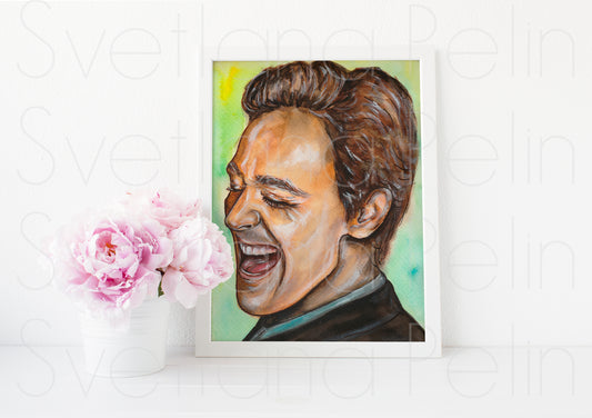 Tom Hiddleston, ART PRINT Signed by Artist