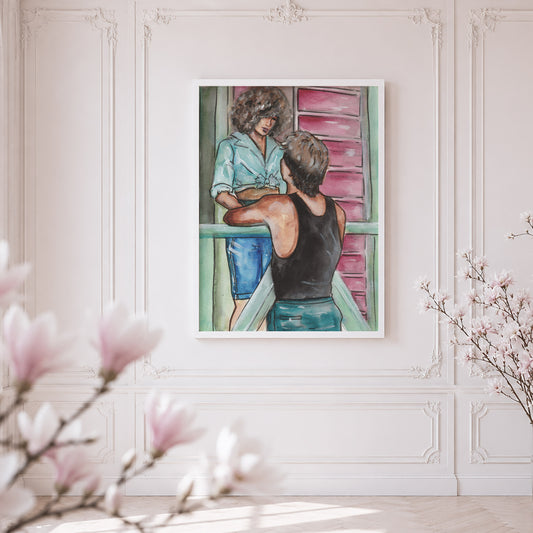 Patrick Swayze and Jennifer Grey in Dirty Dancing | Framed Fine Art Print