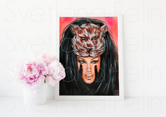 Yasmeen Ghauri, ART PRINT Signed by Artist