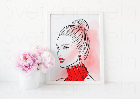 Rosie Huntington-Whiteley, ART PRINT Signed by Artist