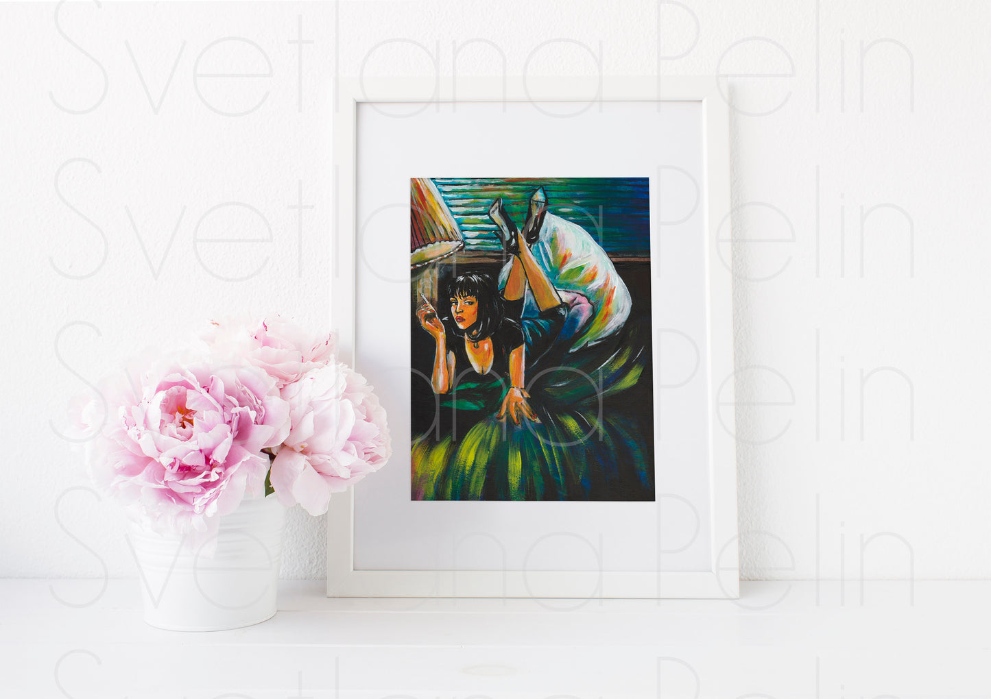 Uma Thurman, Pulp Fiction, UT, ART PRINT Signed by Artist