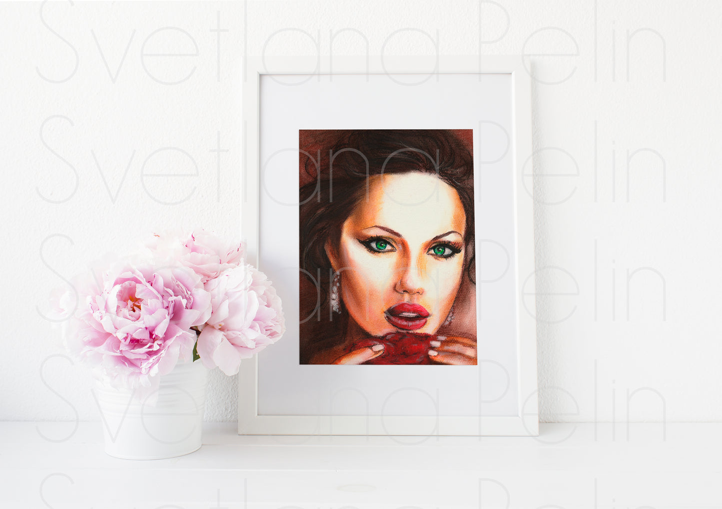 Angelina Jolie, ART PRINT Signed by Artist