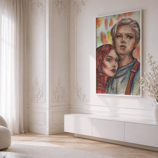 Kate Winslet and Leonardo DiCaprio in Titanic | Framed Fine Art Print