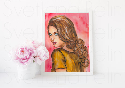 Jane Fonda, ART PRINT Signed by Artist