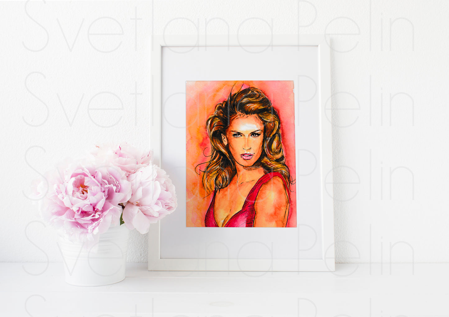 Cindy Crawford, ART PRINT Signed by Artist