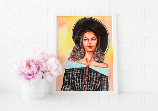 Fran Drescher, ART PRINT Signed by Artist