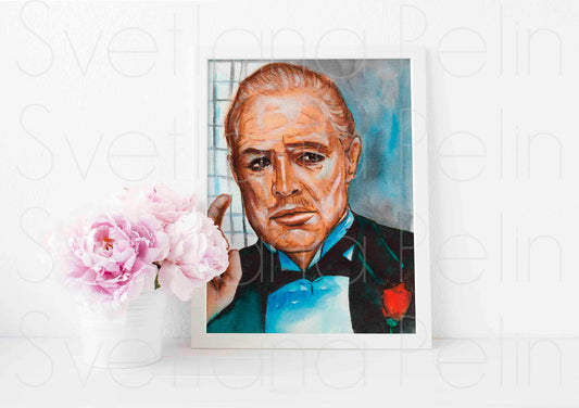 Marlon Brando, ART PRINT Signed by Artist