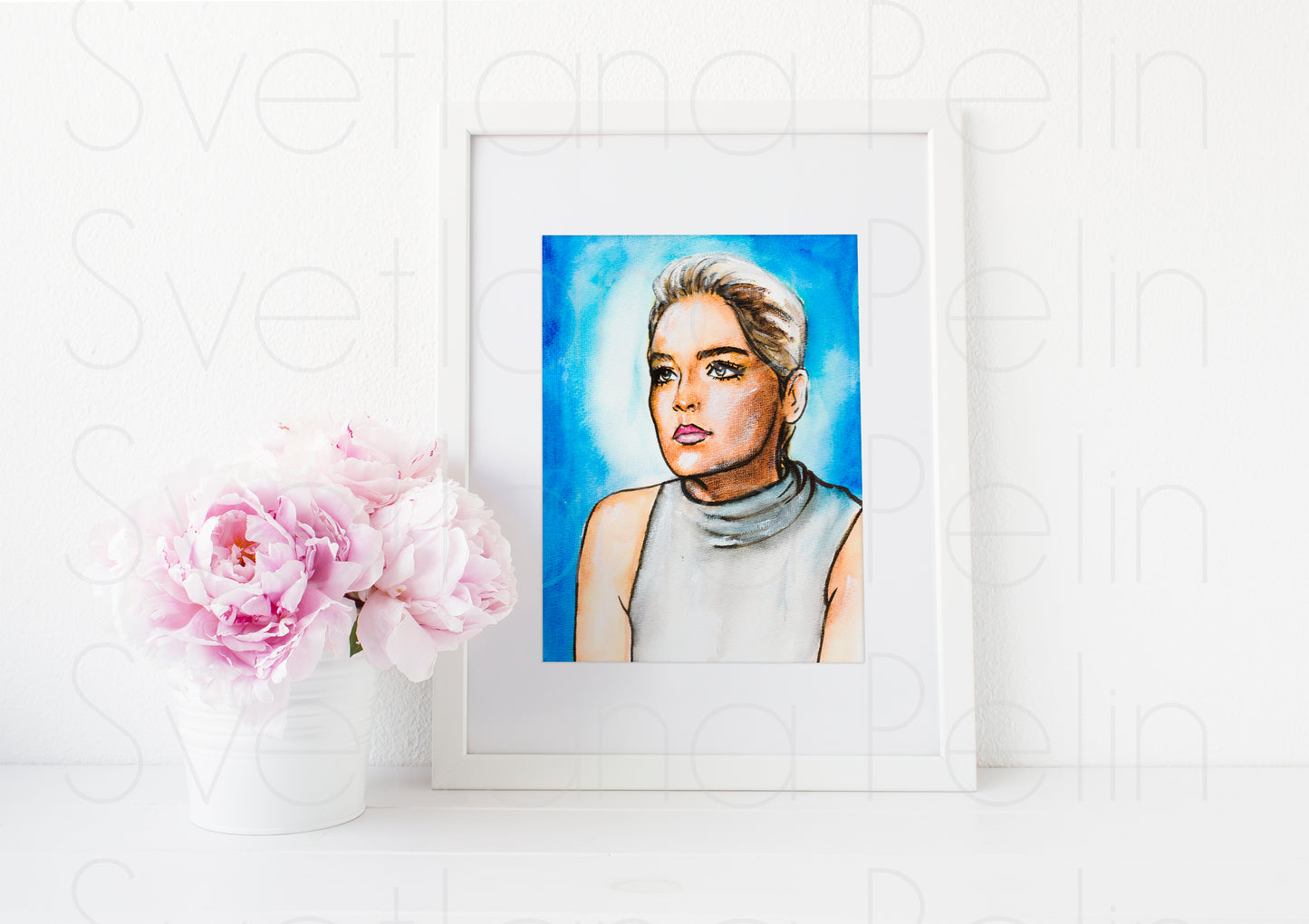 Sharon Stone, Basic Instinct, ART PRINT Signed by Artist