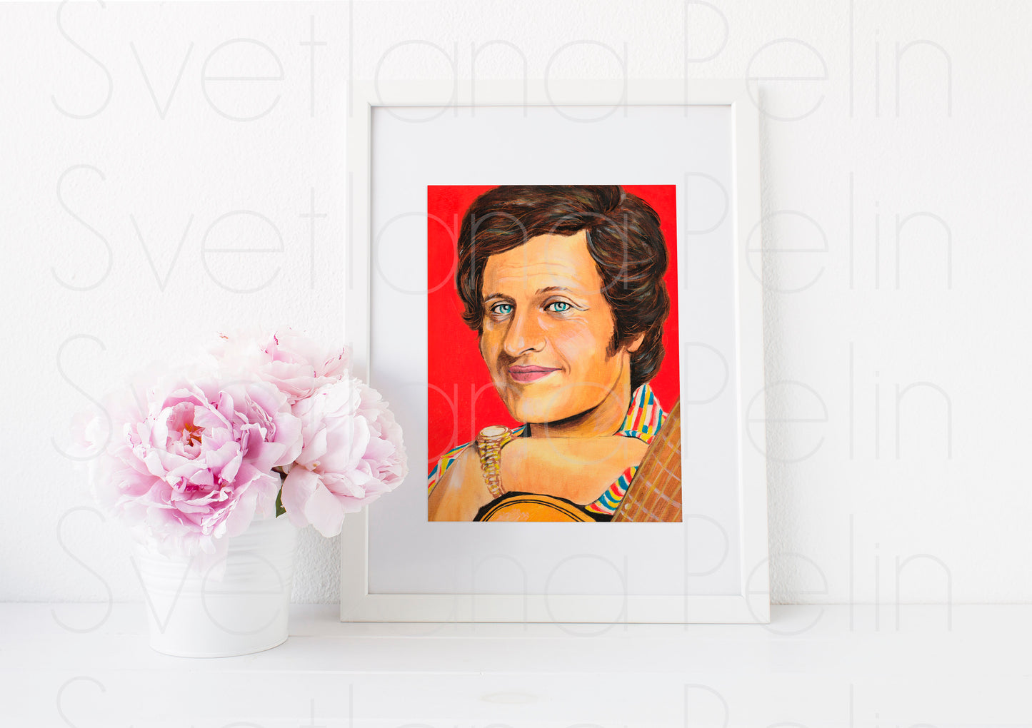 Joe Dassin, ART PRINT Signed by Artist