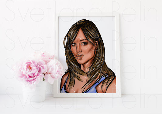 Jennifer Garner, ART PRINT Signed by Artist