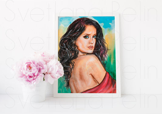 Salma Hayek, ART PRINT Signed by Artist