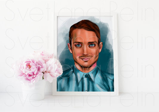 Elijah Wood, ART PRINT Signed by Artist