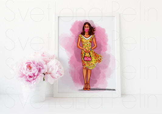 Jennifer Garner, ART PRINT Signed by Artist