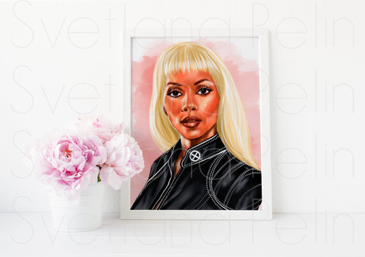 Halle Berry, ART PRINT Signed by Artist