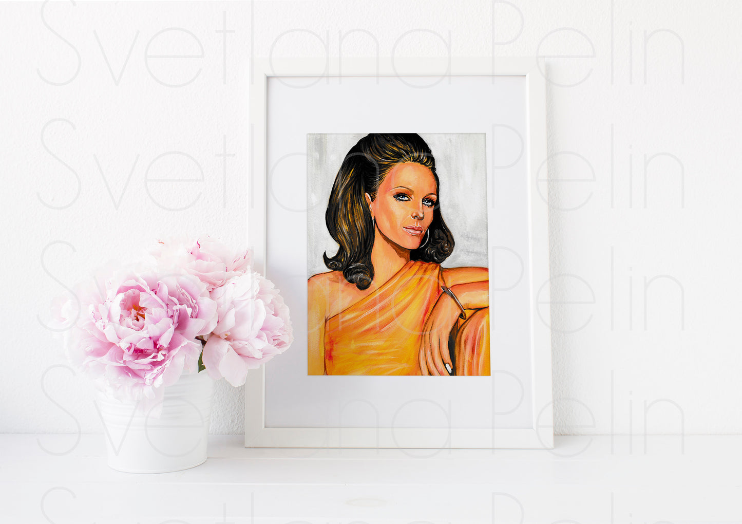 Elizabeth Hurley, ART PRINT Signed by Artist