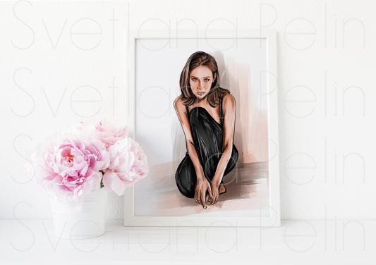 Claire Forlani, ART PRINT Signed by Artist