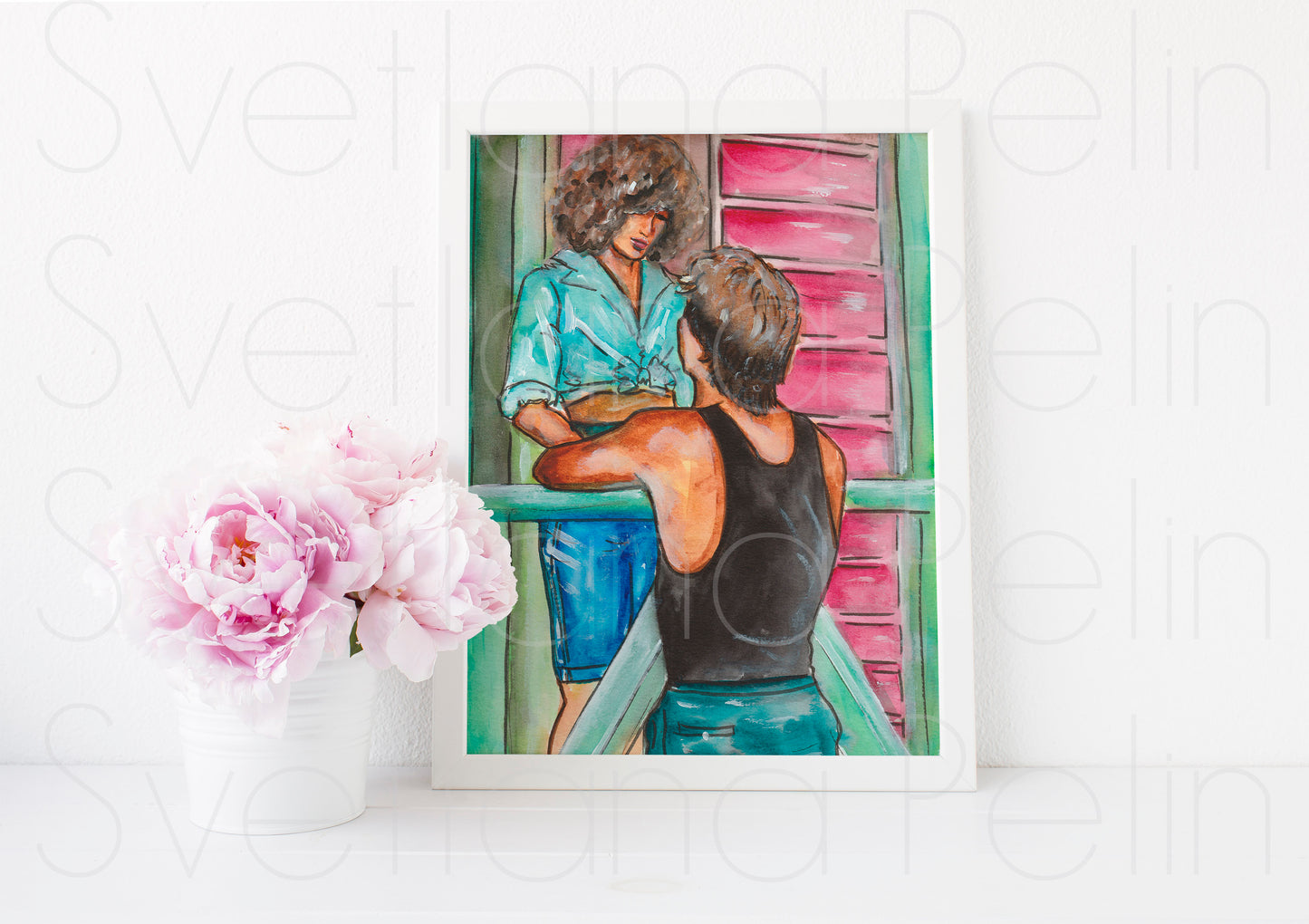 Jennifer Grey, Patrick Swayze, Dirty Dancing, ART PRINT Signed by Artist