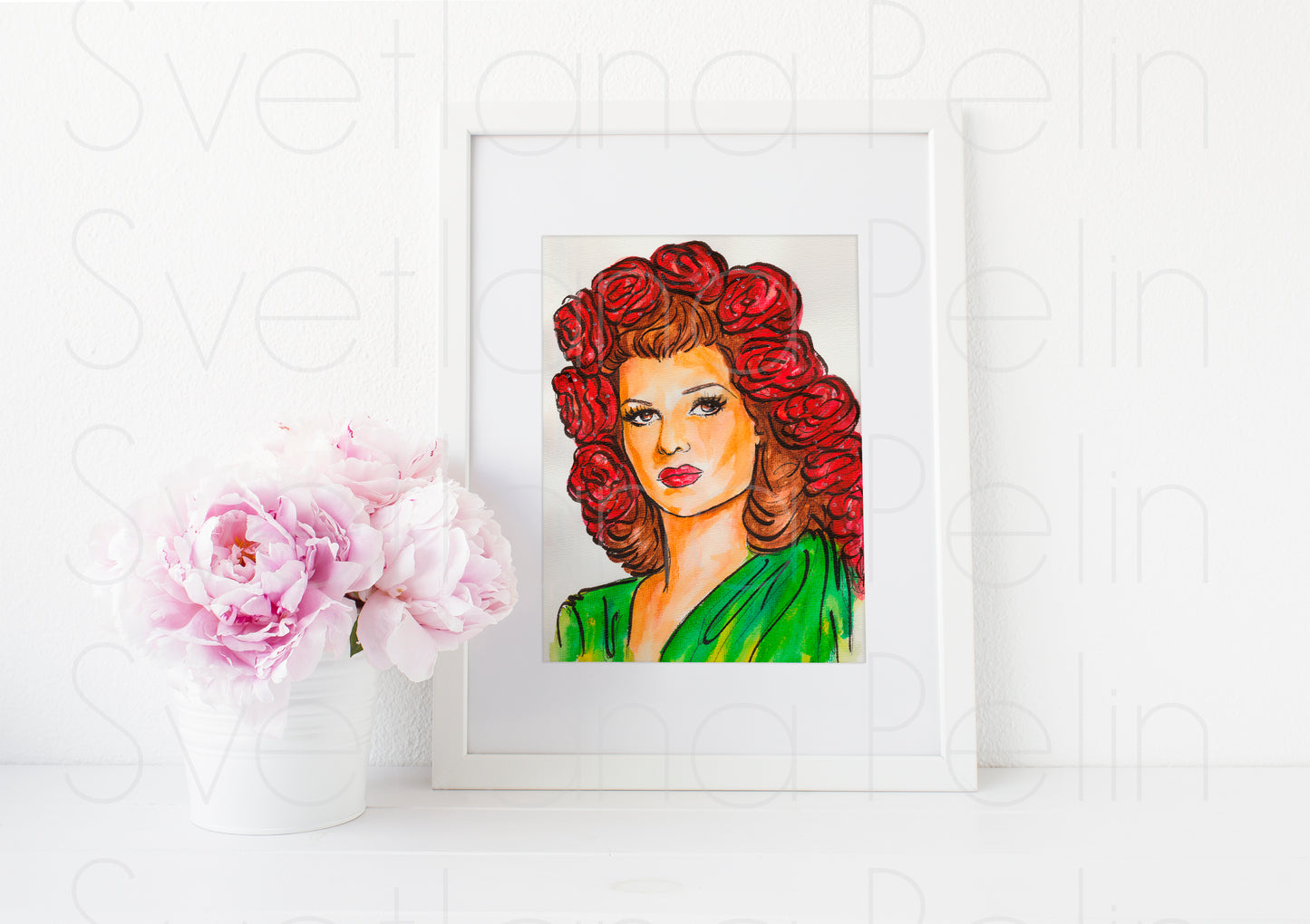 Rita Hayworth, ART PRINT Signed by Artist