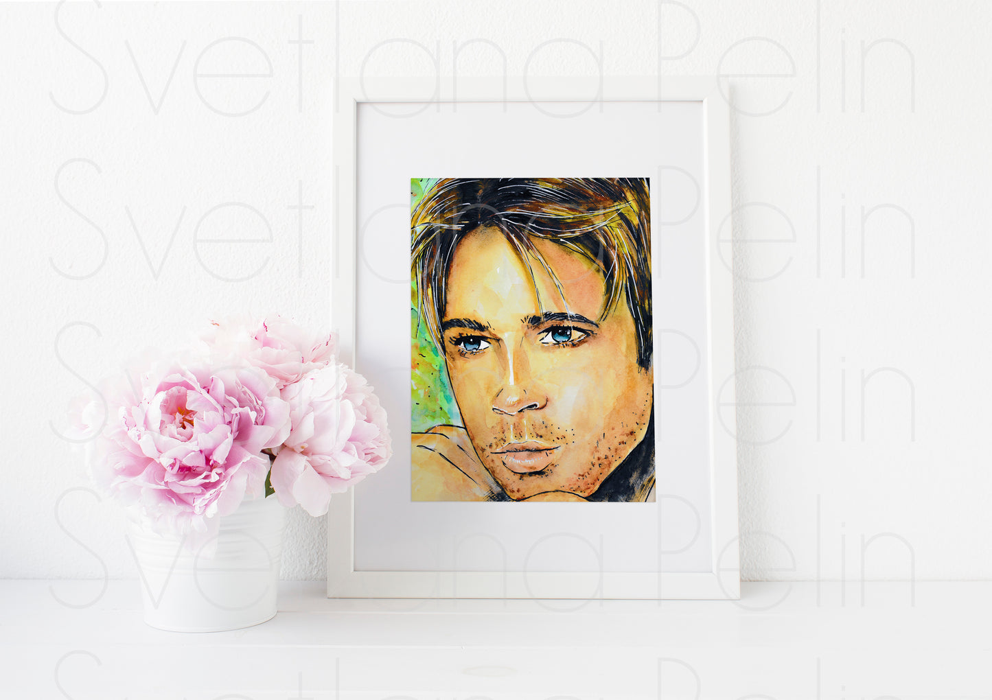 Brad Pitt, ART PRINT Signed by Artist