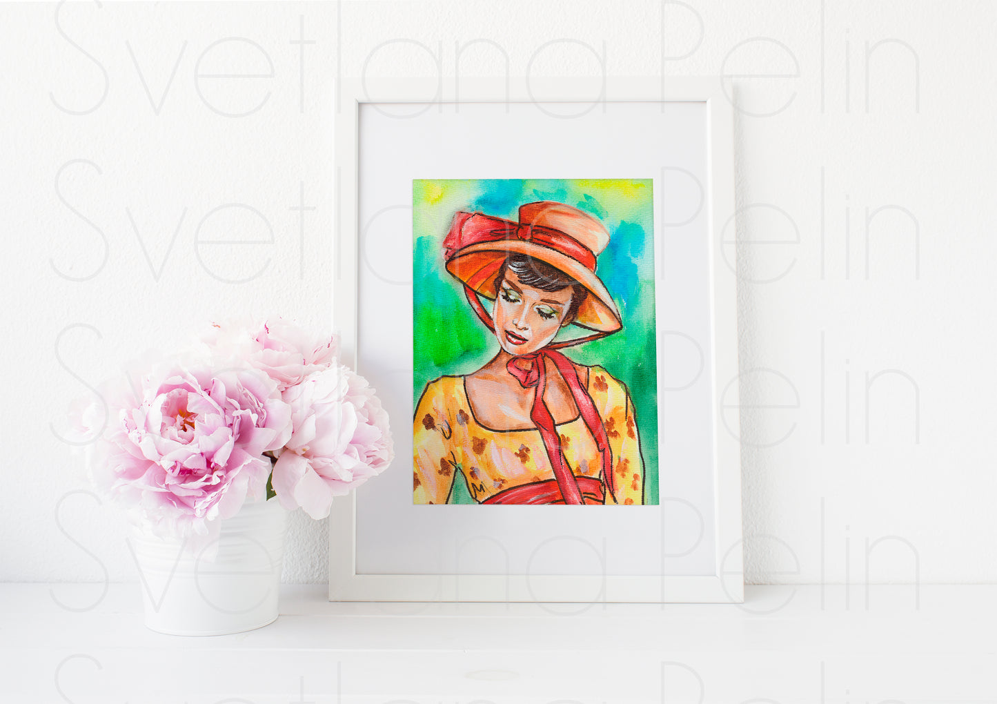 Audrey Hepburn,  ART PRINT Signed by Artist