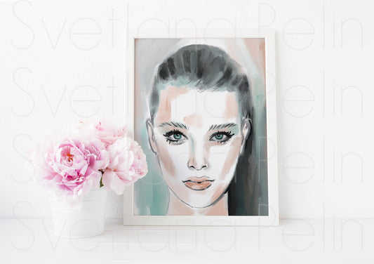 Brooke Shields, ART PRINT Signed by Artist