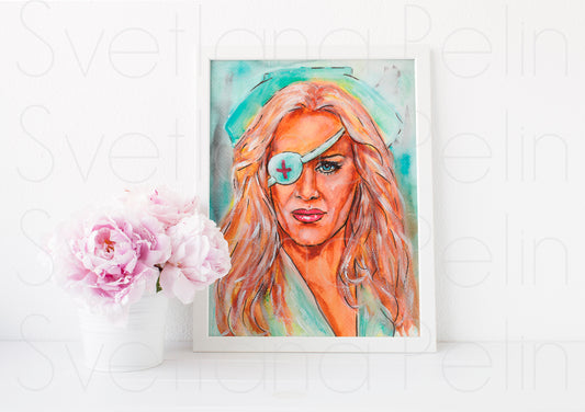 Daryl Hannah, ART PRINT Signed by Artist
