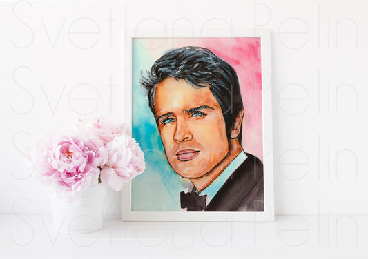 Warren Beatty, ART PRINT Signed by Artist