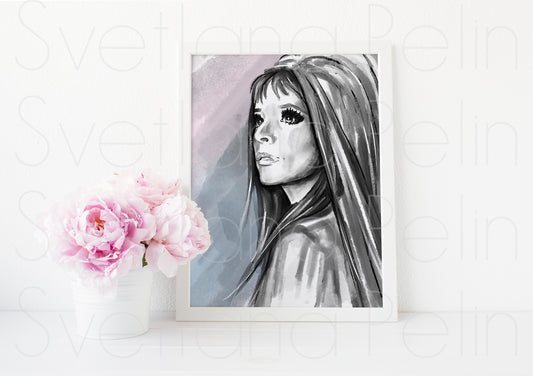 Mylene Farmer, ART PRINT Signed by Artist