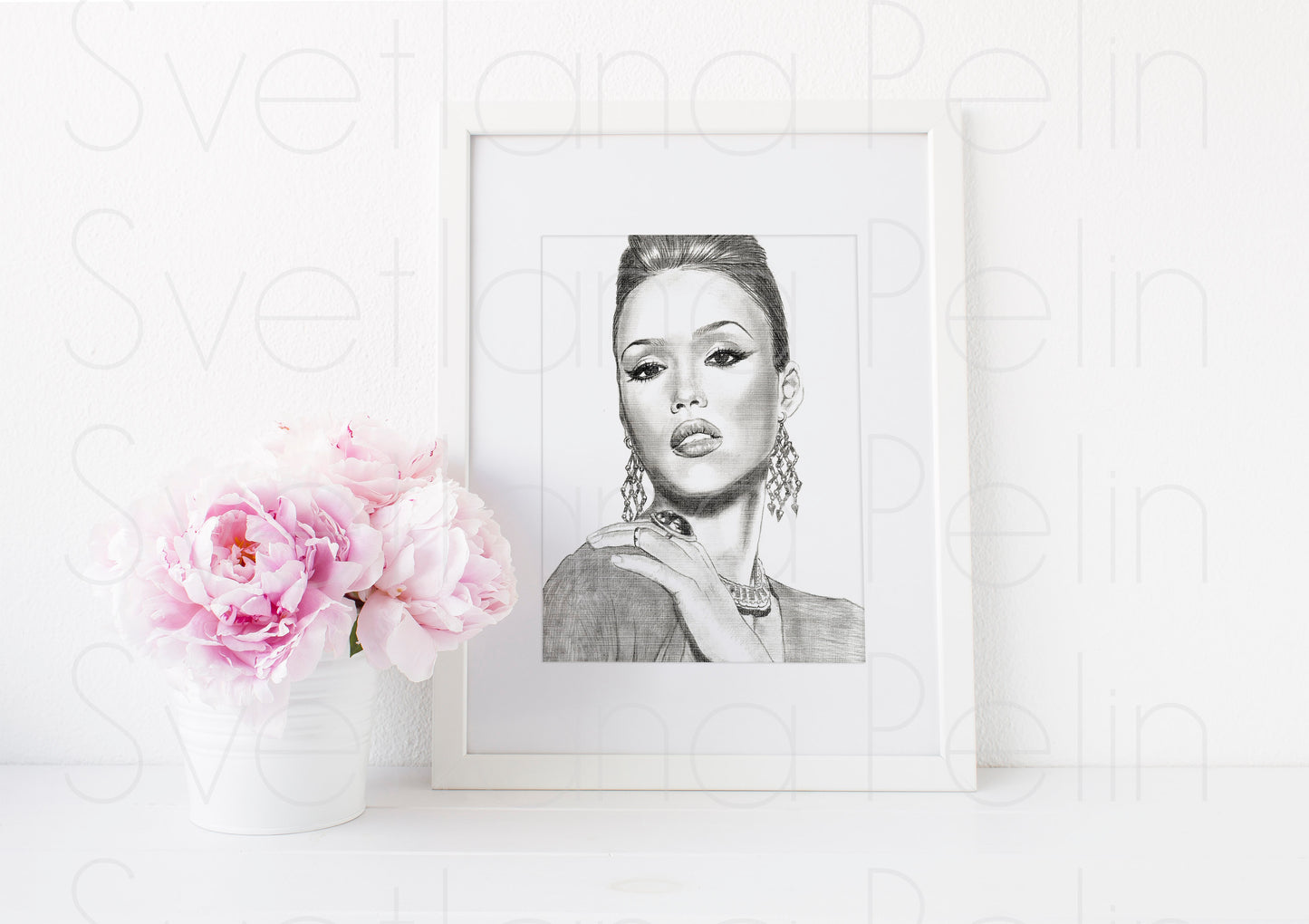 Jessica Alba, ART PRINT Signed by Artist