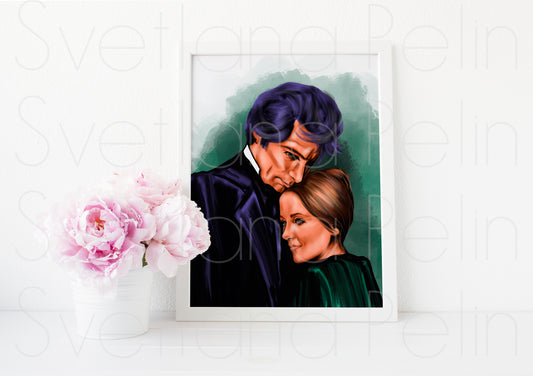 Timothy Dalton, Zelah Clarke, Jane Eyre, ART PRINT Signed by Artist