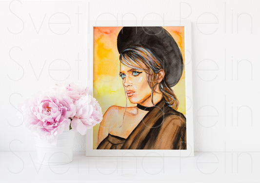 Billie, ART PRINT Signed by Artist