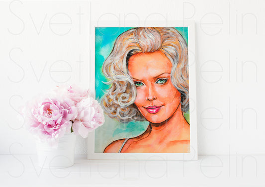 Charlize Theron, ART PRINT Signed by Artist
