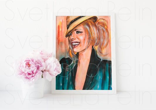 Kate Beckinsale, ART PRINT Signed by Artist