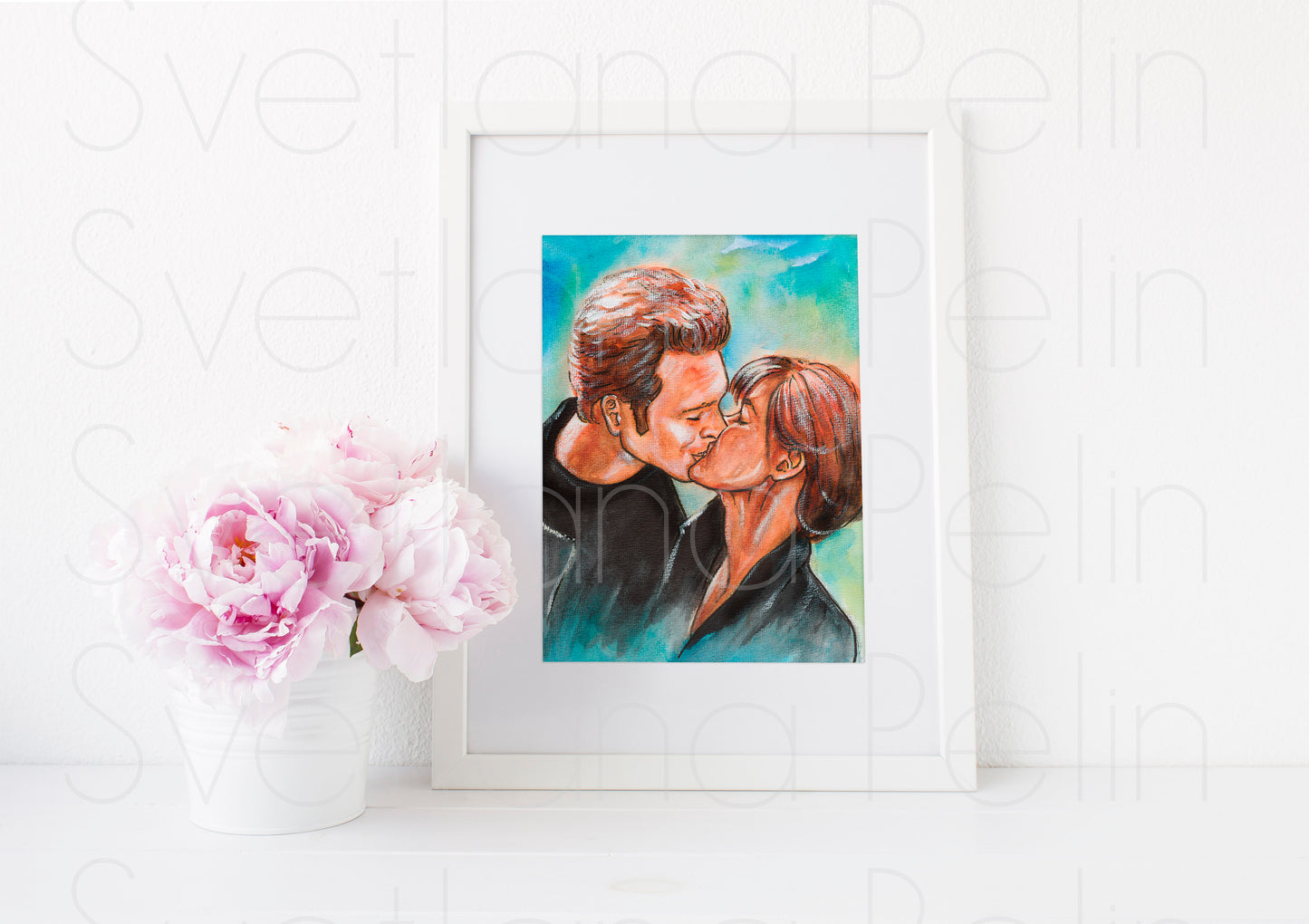 Luke Perry, Shannen Doherty, Beverly Hills, ART PRINT Signed by Artist