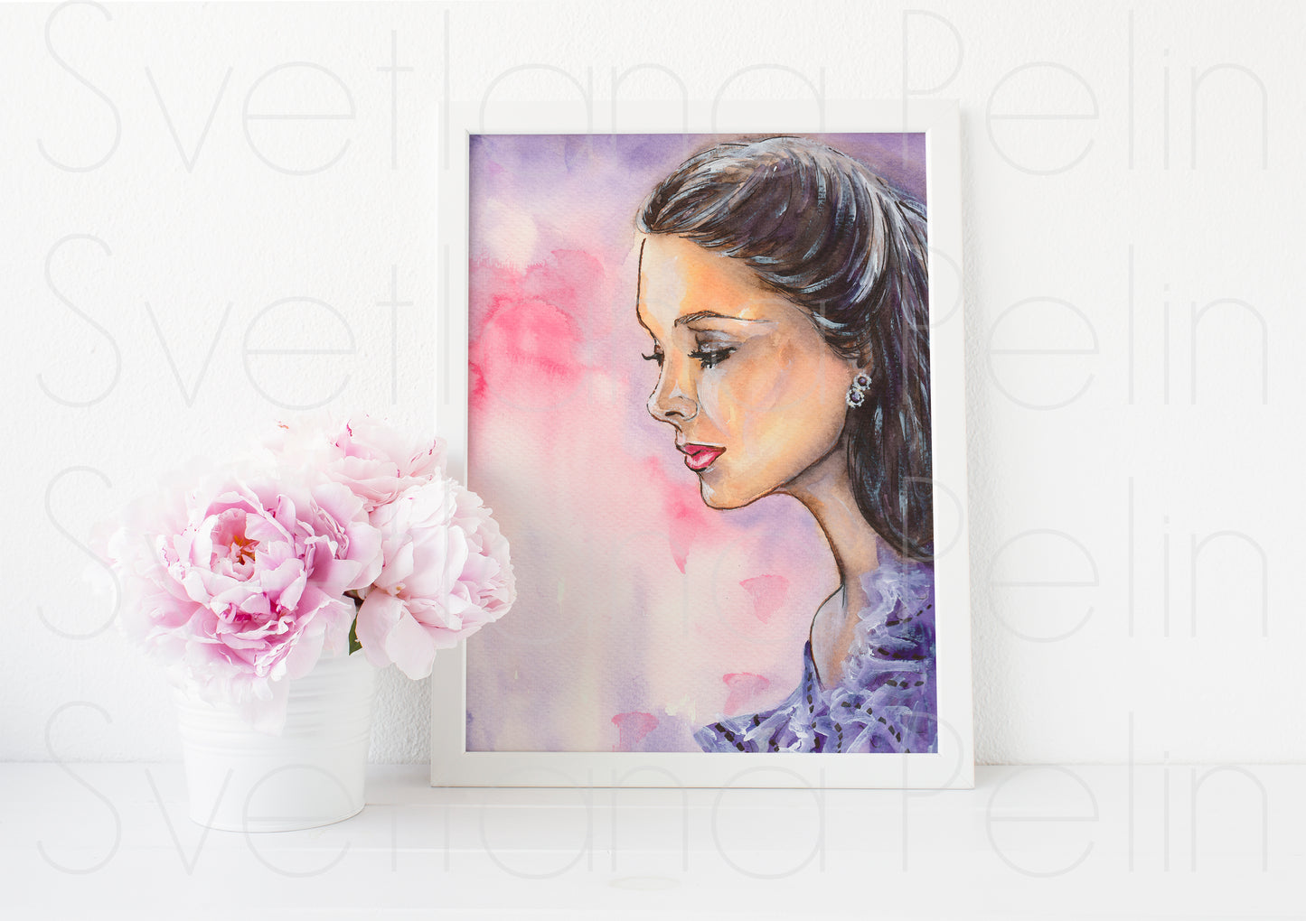 Vivien Leigh, Scarlett O'Hara, Gone with the Wind, ART PRINT Signed by Artist