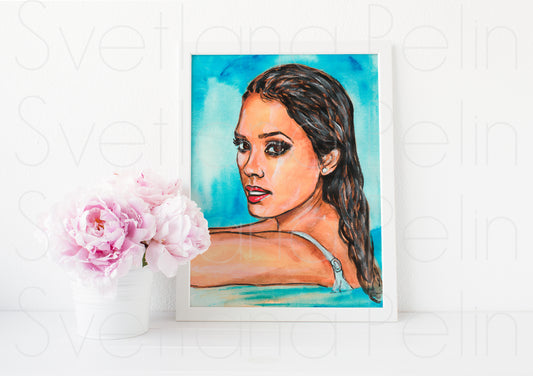 Jessica Alba, ART PRINT Signed by Artist