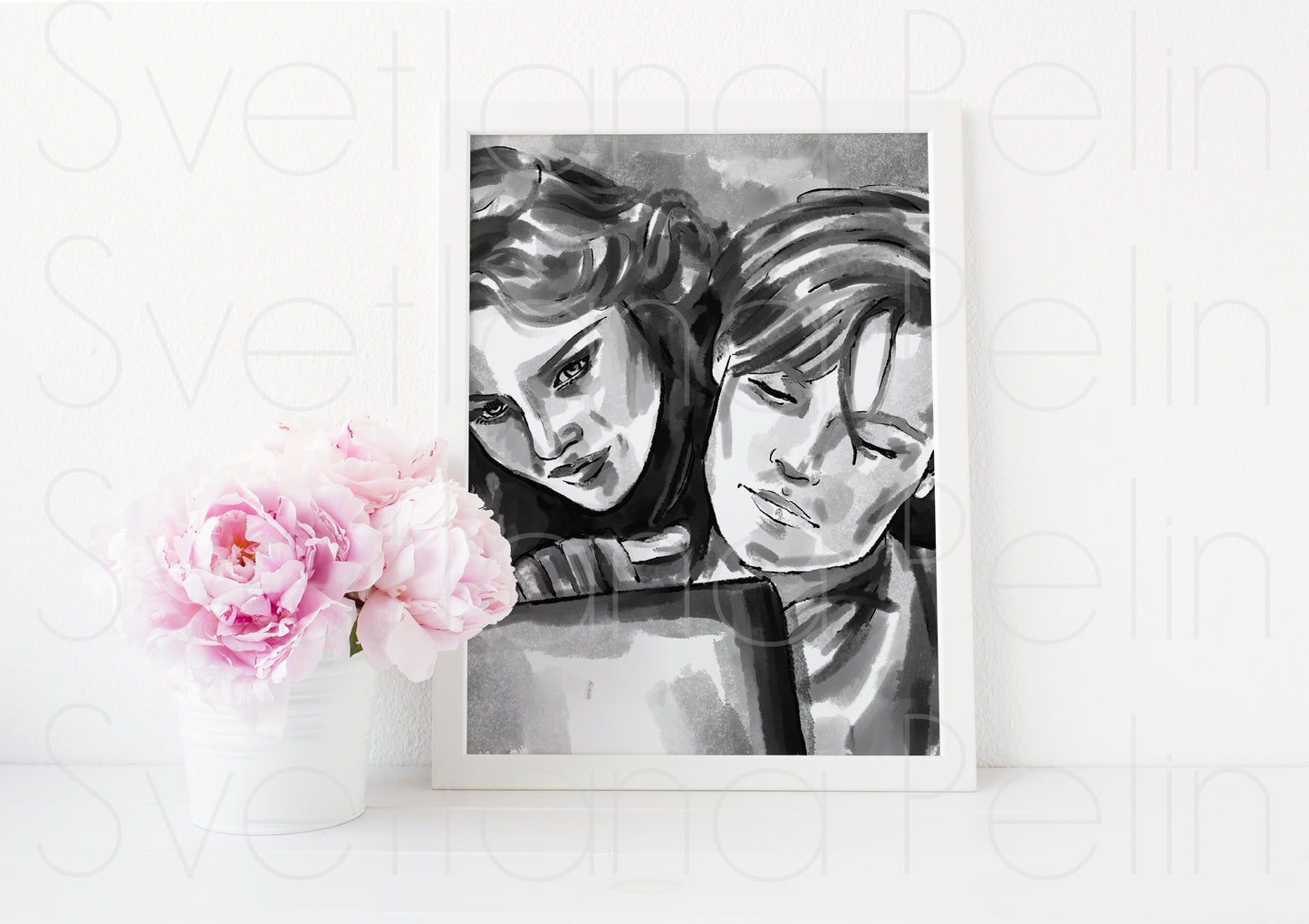 Kate Winslet, Leonardo DiCaprio, Titanic, ART PRINT Signed by Artist