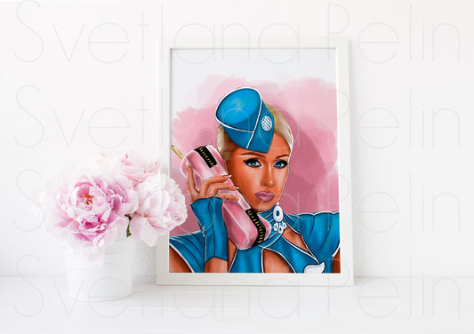Paris Hilton, ART PRINT Signed by Artist