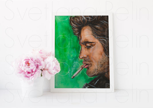 Robert Pattinson, ART PRINT Signed by Artist