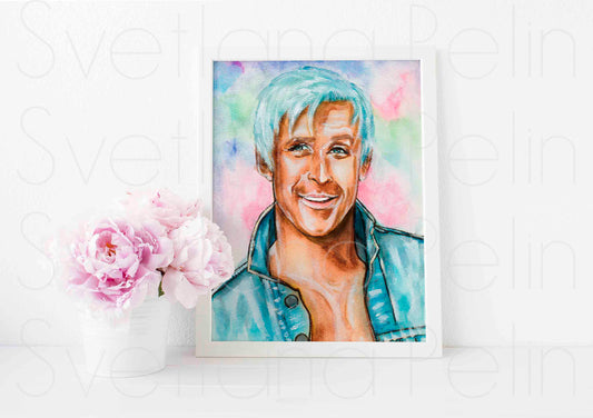 Ryan Gosling, ART PRINT Signed by Artist