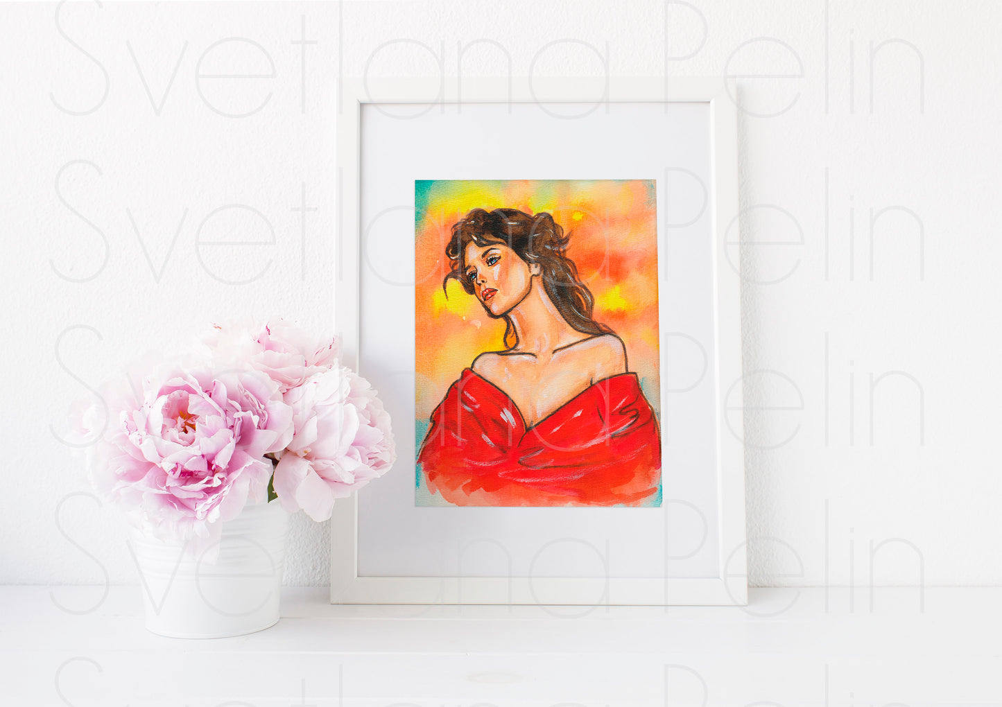 Isabelle Adjani, ART PRINT Signed by Artist