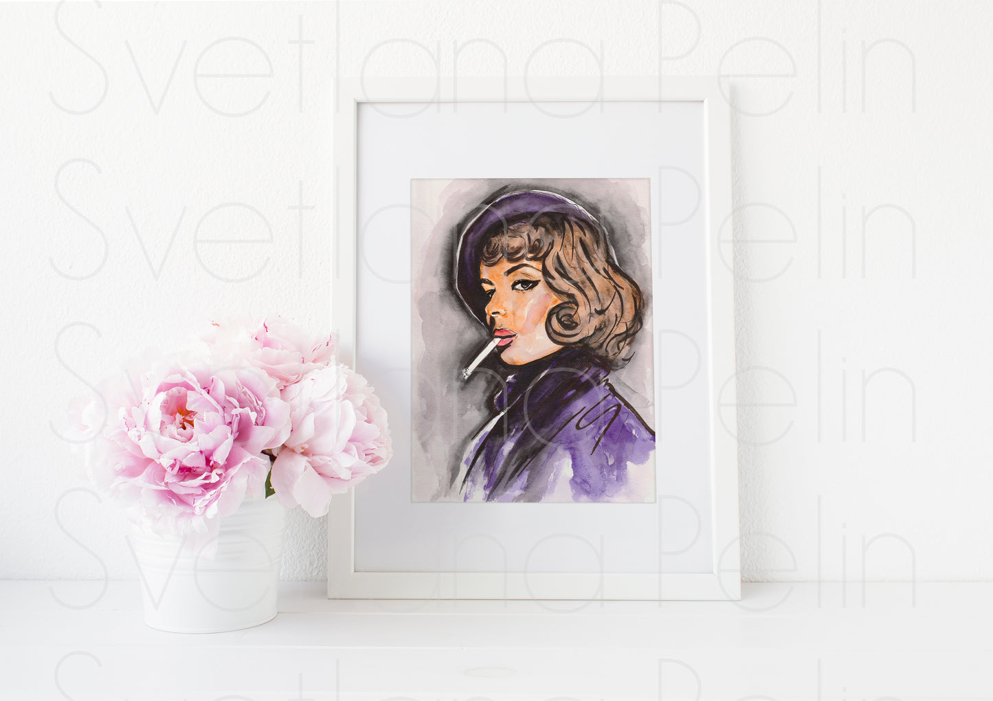 Ingrid Bergman, Arch of Triumph, ART PRINT Signed by Artist