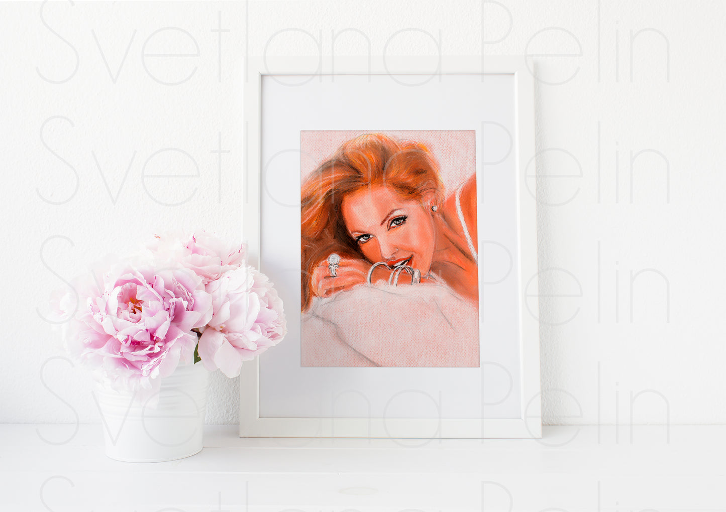 Angelina Jolie, ART PRINT Signed by Artist