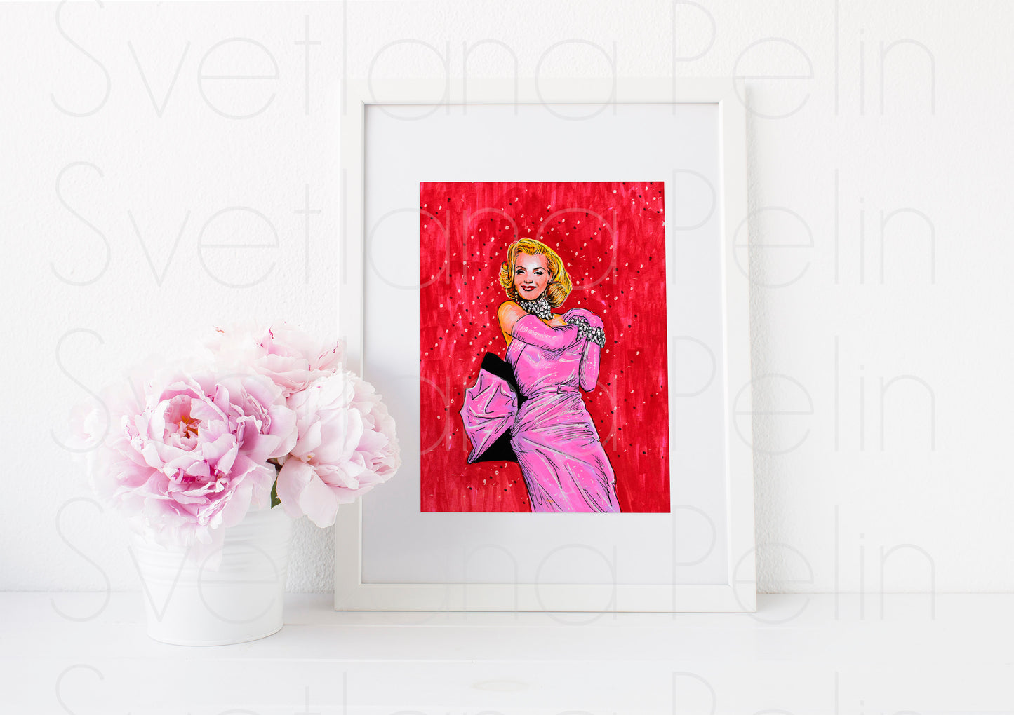 Marilyn Monroe, Gentlemen Prefer Blondes, GPB, ART PRINT Signed by Artist