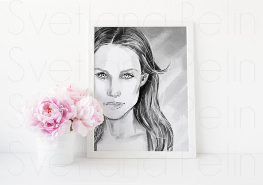 Claire Forlani, ART PRINT Signed by Artist